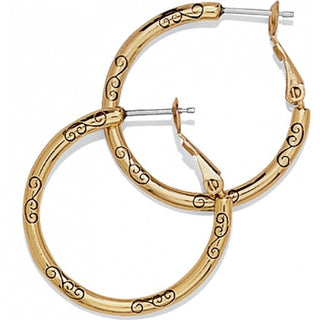 Small Hoop Charm Earrings • Gold