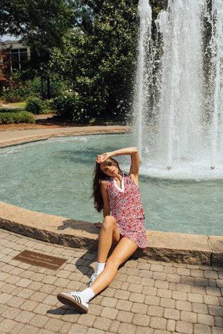 The Reese Skort - Georgia Poppies