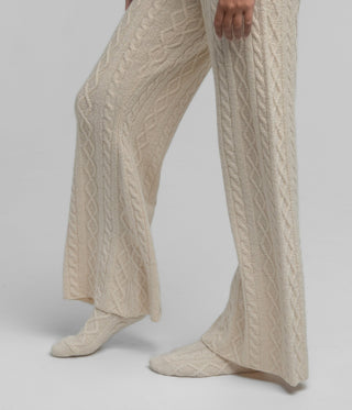 Cable Knit Socks - Parchment