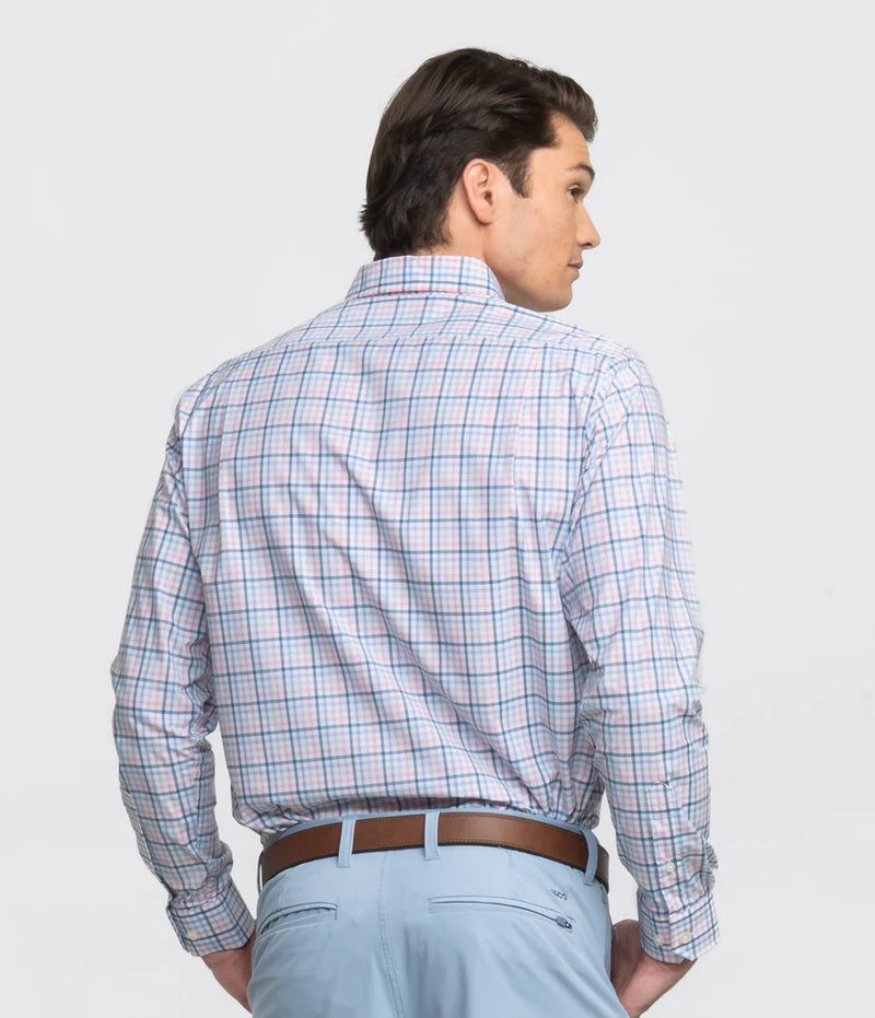 Samford Check LS Button Down • Blue Pearl