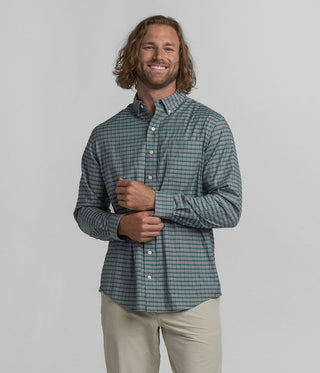 Bennett Plaid Dress Shirt • Bayou Teal
