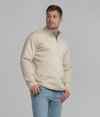 Fleece Essential Qtr Zip - Canvas