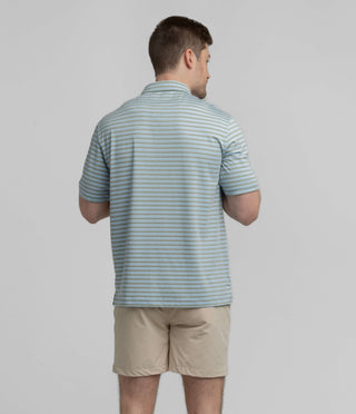 Cahaba Heather Stripe Polo - Ridgeway