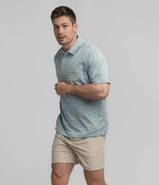 Cahaba Heather Stripe Polo - Ridgeway