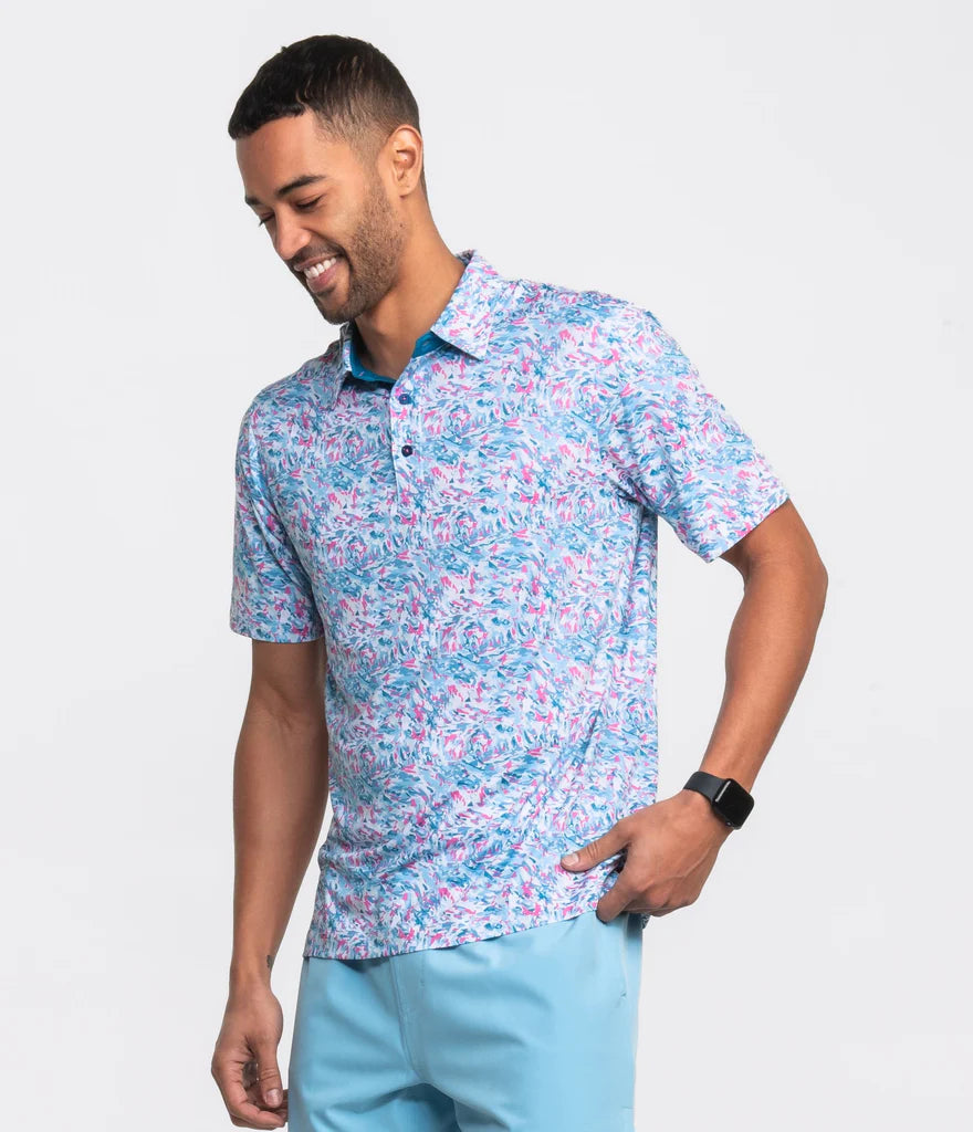 Barrier Reef Printed Polo • Barrier Reef