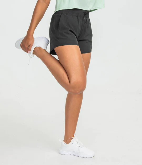 Womens Lined Hybrid Shorts • Deep Space