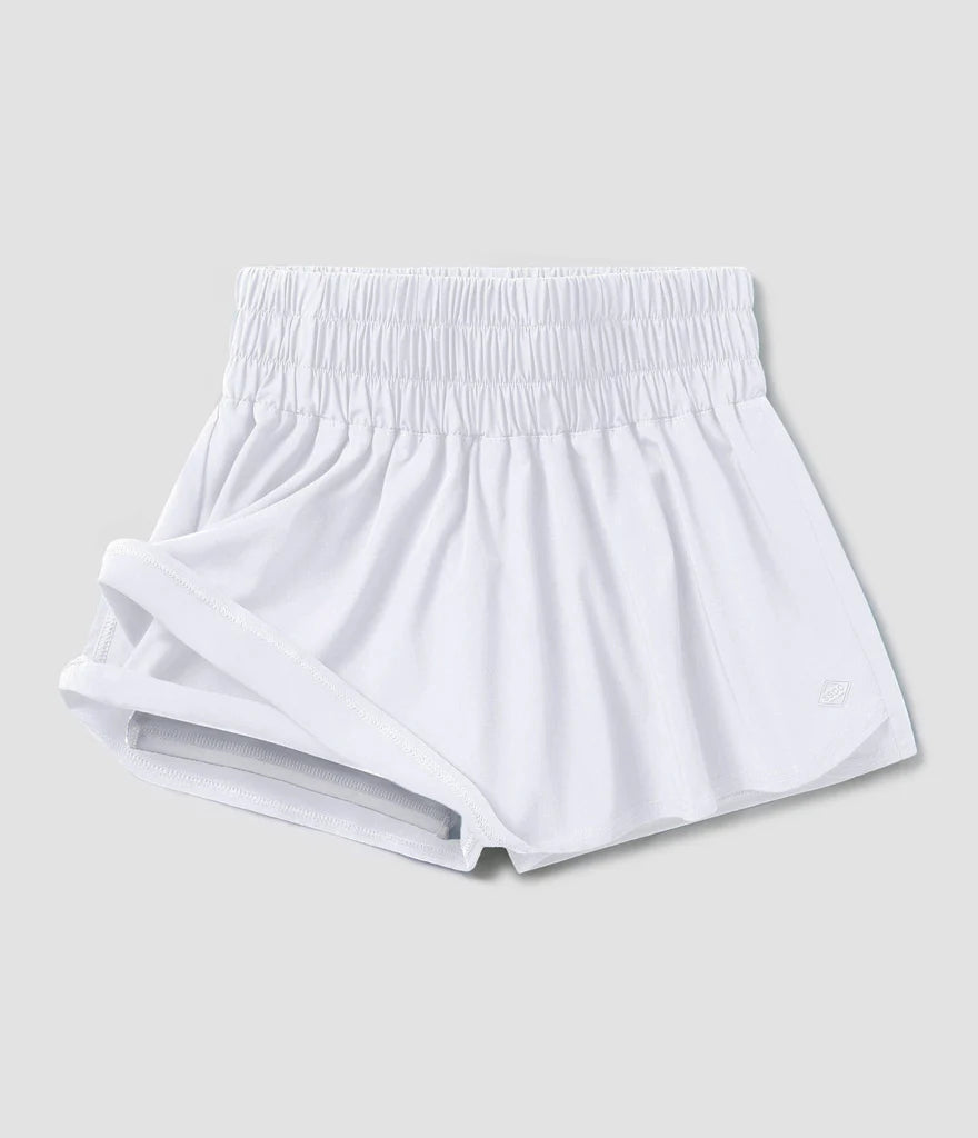 Womens Hybrid Performance Skort • Bright White