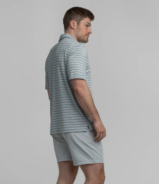 Grant Stripe Polo - Polar Plunge