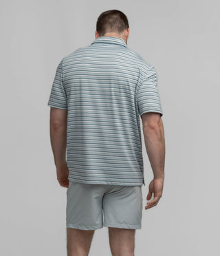 Grant Stripe Polo - Polar Plunge