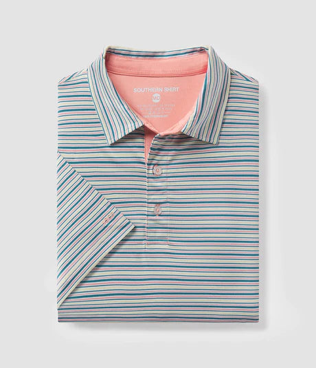 Sawgrass Stripe Polo • Biscay Bay