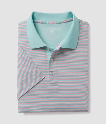 Starboard Stripe Polo • Tropical Paradise