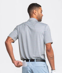 Tybee Stripe Polo • Amberjack