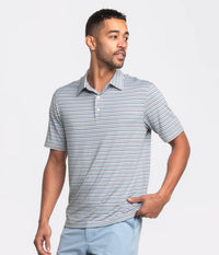 Tybee Stripe Polo • Amberjack