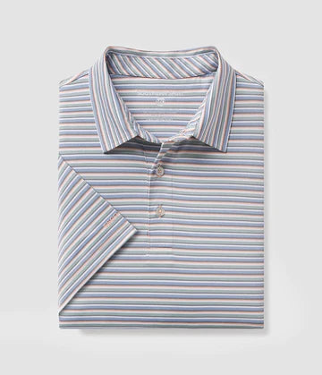 Tybee Stripe Polo • Amberjack