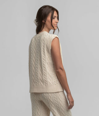 Comfy Cozy Sweater Vest - Parchment