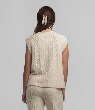 Comfy Cozy Sweater Vest - Parchment