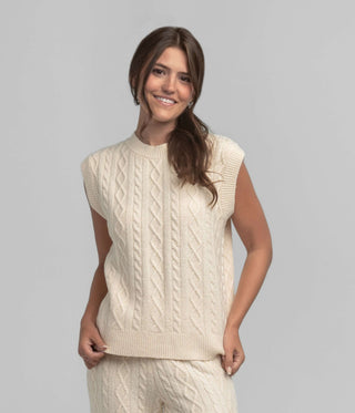 Comfy Cozy Sweater Vest - Parchment