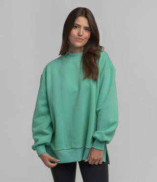 Happy Thoughts Puff Print Sweatshirt - Aloe
