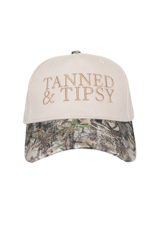 Tanned & Tipsy Vintage Hat • Camo Tan
