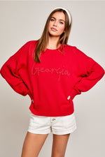 Georga Script Sweater • Red