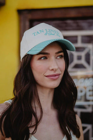 Tan Lines & Good Times Trucker Hat • Aqua