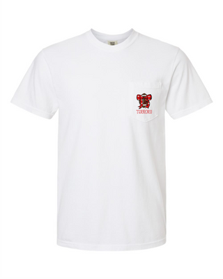Terrors Football Bow Pocket Tee • White