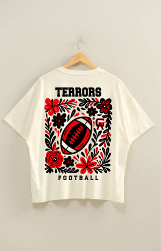 Terrors Football Floral Tee • Ivory