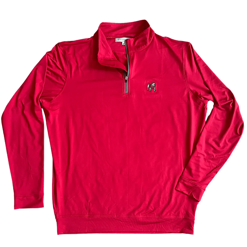 Standing Dawg 1/4 Zip Performance Pullover • Red