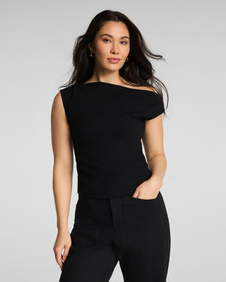 Spanx® Ribbed Knit Ruched Off-the-shoulder Top