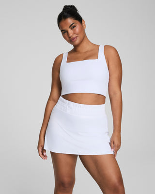Spanx® Boostup Cropped Square Neck Shelf Tank • Vivid White