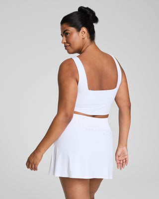 Spanx® Boostup Cropped Square Neck Shelf Tank • Vivid White