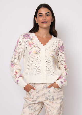 Chryseis Long Sleeve V-Neck Cardigan • Oatmeal