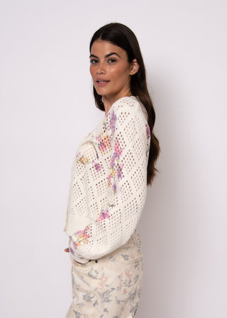 Chryseis Long Sleeve V-Neck Cardigan • Oatmeal