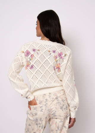 Chryseis Long Sleeve V-Neck Cardigan • Oatmeal