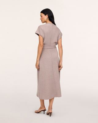 Spanx AirEssentials® Draped Tie-waist Maxi Dress • Taupe Heather