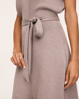 Spanx AirEssentials® Draped Tie-waist Maxi Dress • Taupe Heather