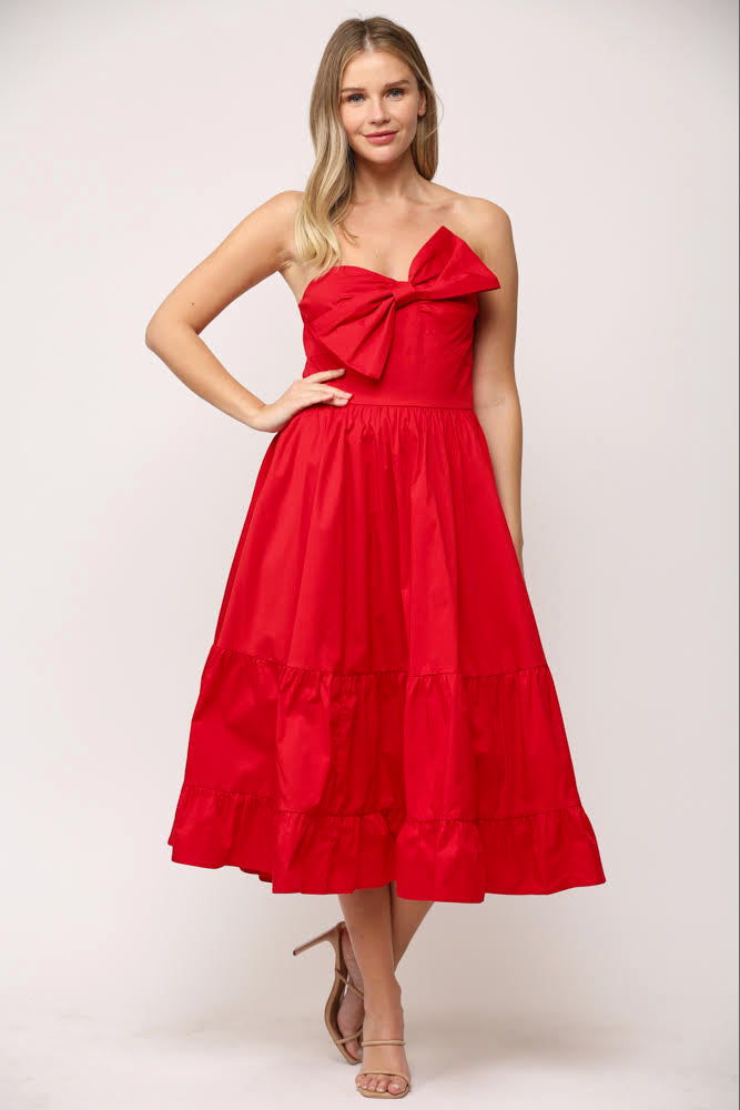 Addie Midi Dress •Scarlett Red