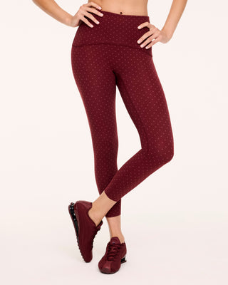 Spanx Booty Boost® 7/8 Leggings • Micro Dot Very Rich Red
