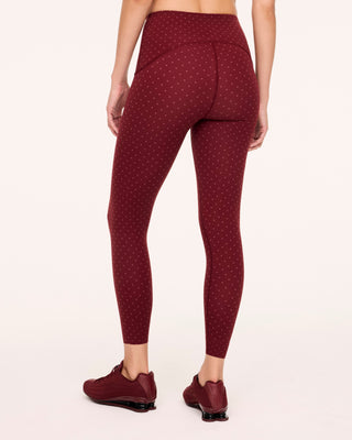 Spanx Booty Boost® 7/8 Leggings • Micro Dot Very Rich Red