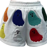 QOS Fuzzy Ghost Shorts • White