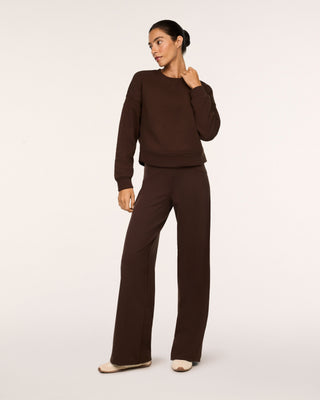 Spanx® BoostUp Cotton Fleece Crewneck • Umber Root