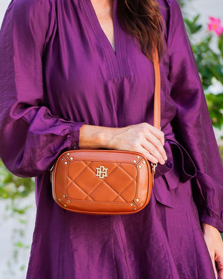 Sloane Studded Crossbody • Saddle LD