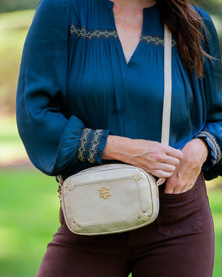 Sloane Studded Crossbody • Gold Shimmer