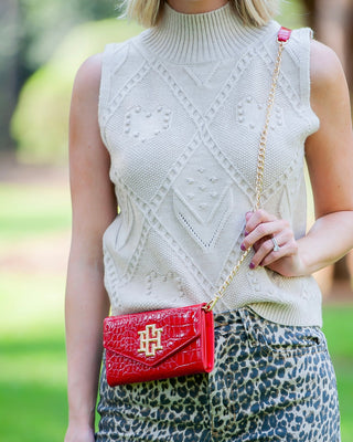 Carlington Clutch/Crossbody • Red Patent EC