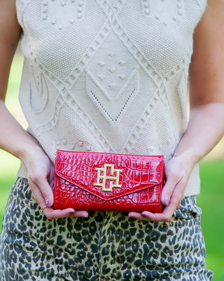 Carlington Clutch/Crossbody • Red Patent EC