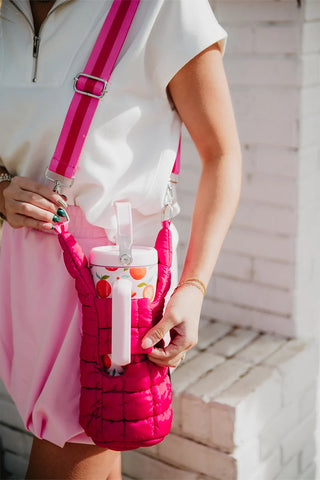 Tumbler Carrier Bag • Two Toned Hot Pink