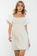 Cute N Classy Tweed Dress • Cream