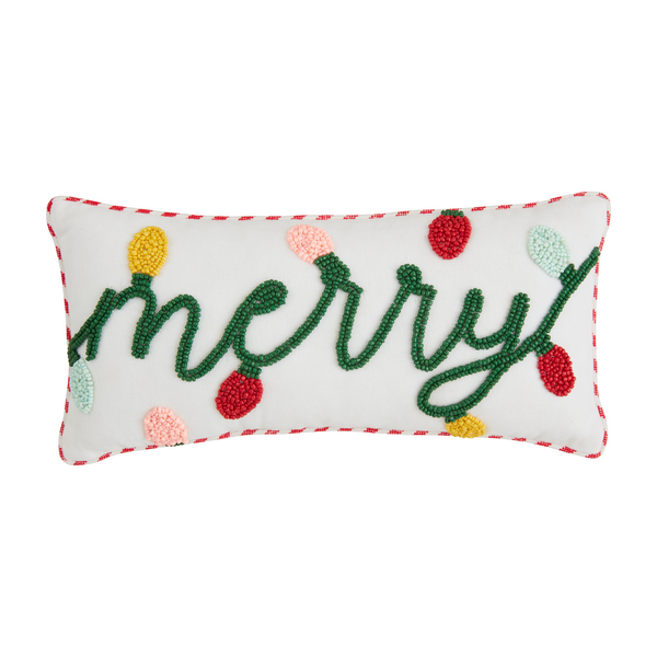 Merry Lights • Mini Beaded Pillow