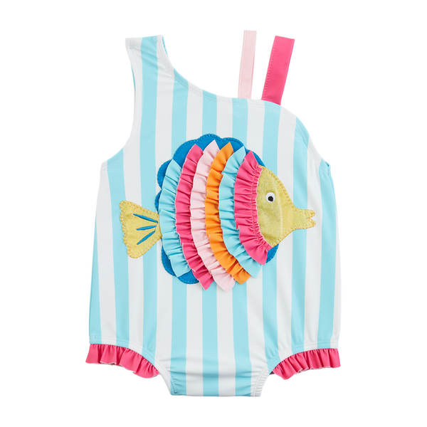 Glitter Fish Applique Swimsuit