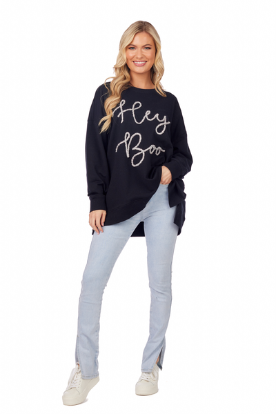 Hey Boo Sweatshirt • Black